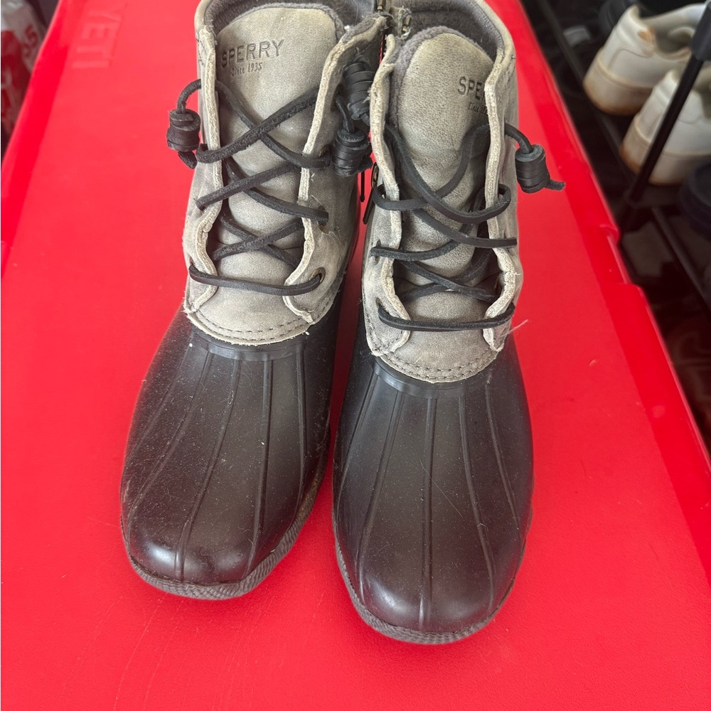 Sperry Black and Gray Boots
